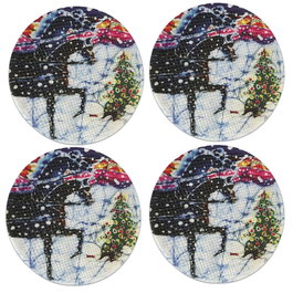 Hermia Set de 4 Manteles Individuales Multicolor de 37 cm